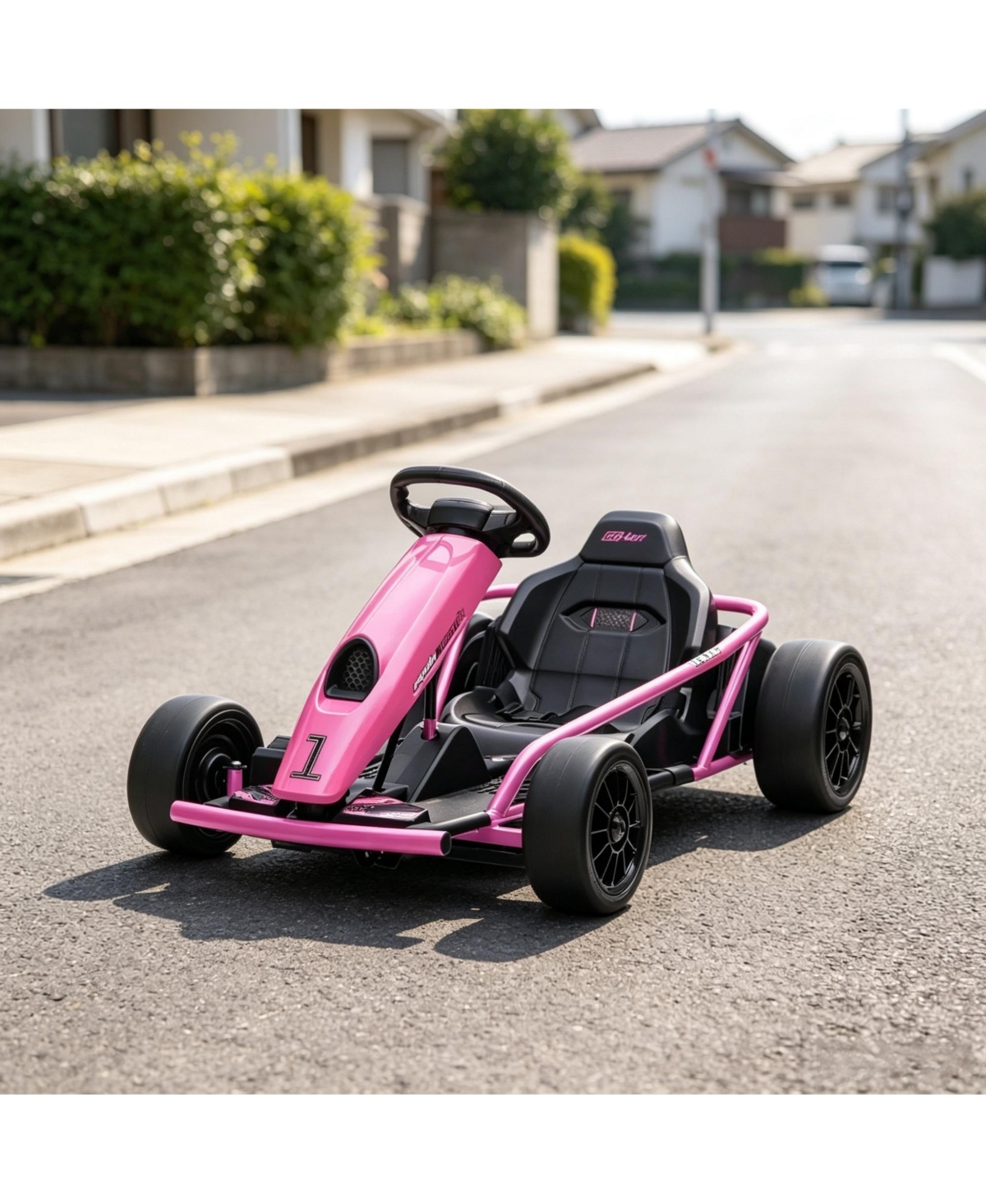 Sevorley 24V High-Speed Electric Drift Go Kart Ride-On, 154 lbs Capacity, Ages 8-12