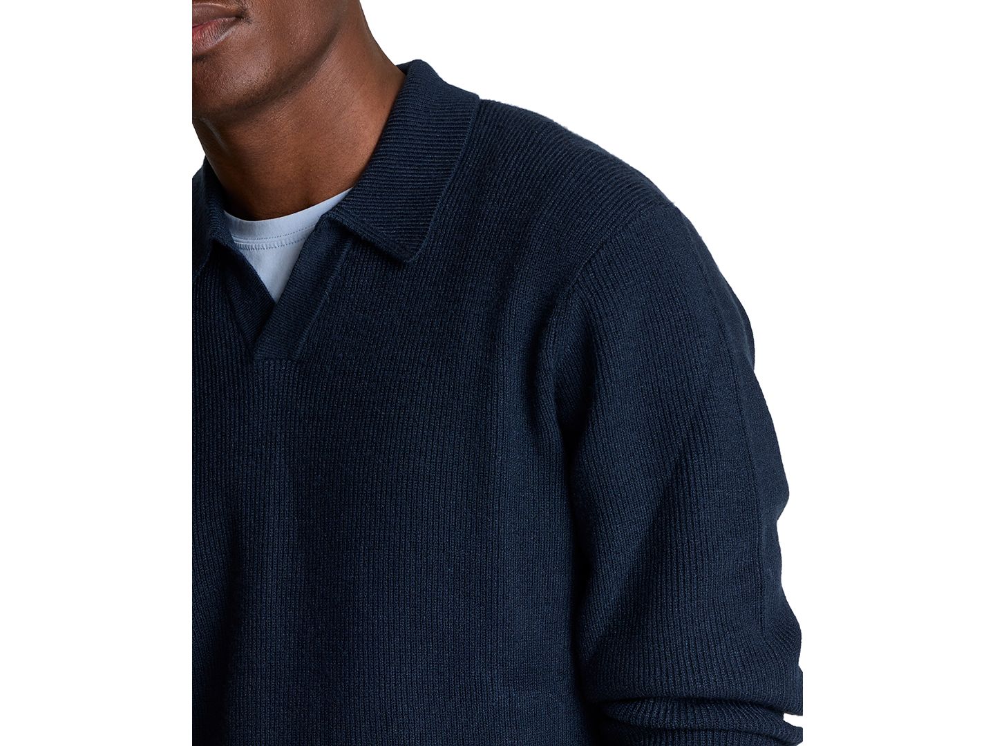 Мужское поло Kenneth Cole Long-Sleeve Classic-Fit Johnny Collar Polo Shirt, цвет: Угольный — фото 7