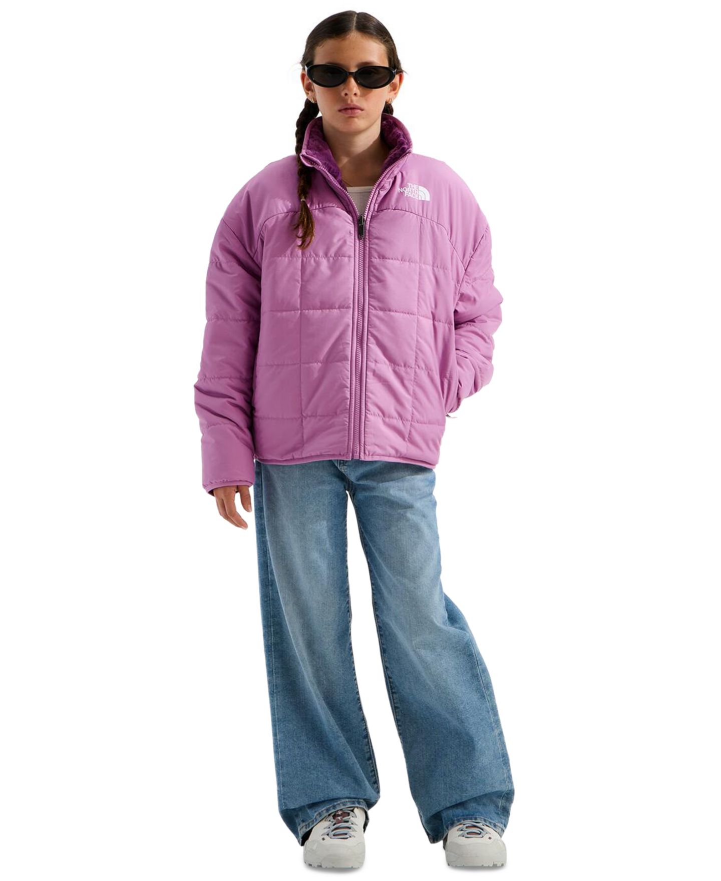 Куртка The North Face Reversible Shasta Full Zip Jacket для девочек, цвет: Лавандовый / Фиолетовый — фото 2