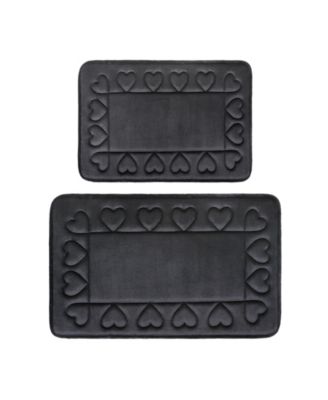 Quilted Memory Foam Bath Mat 2-Piece Set