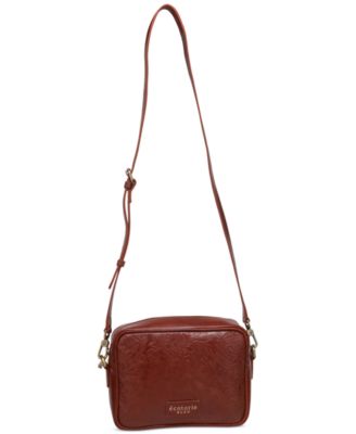 Knoxville Floral-Embossed Adjustable Leather Crossbody Handbag