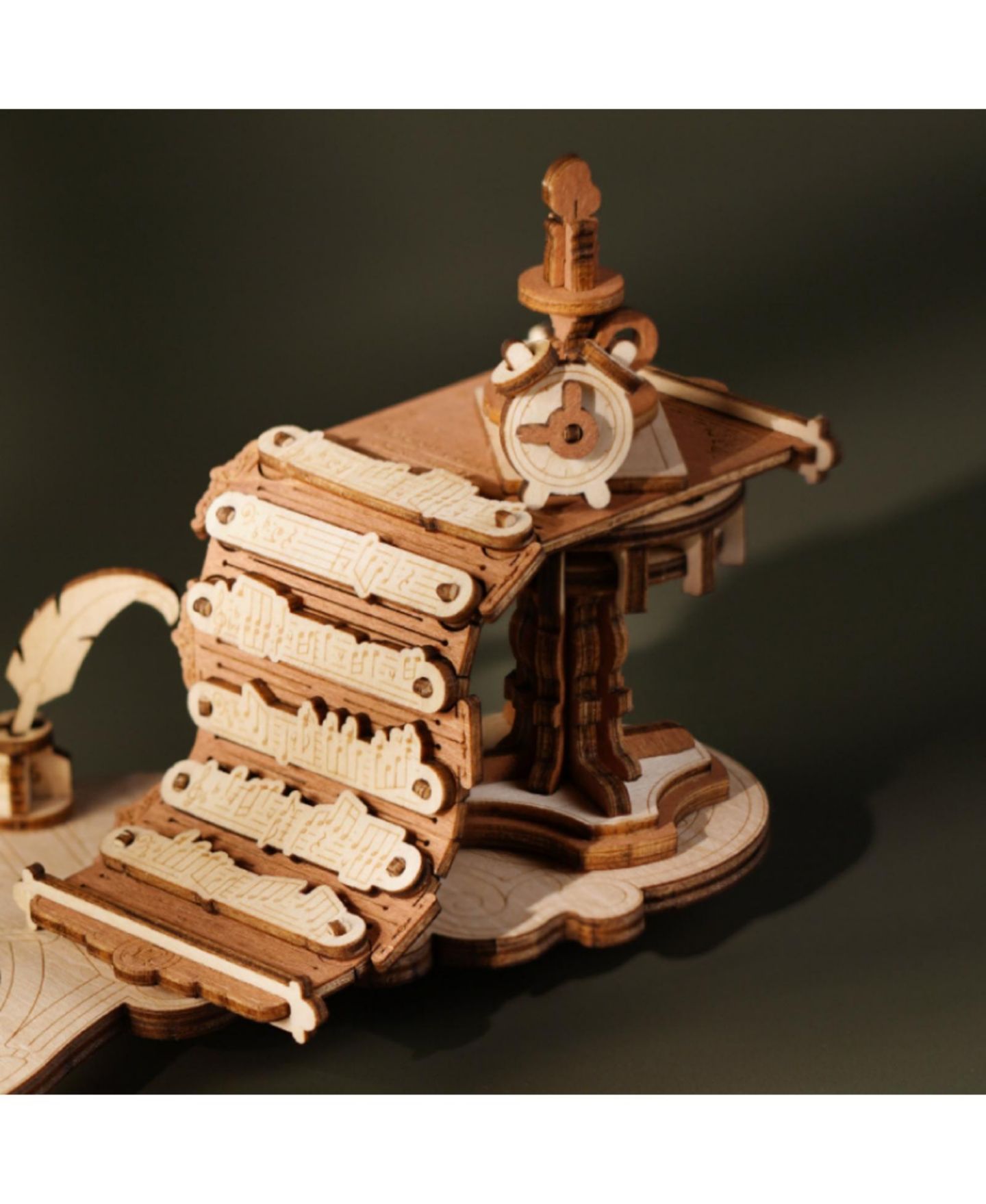 Детский конструктор Robotime Magic Harp 3D Wooden Puzzle Self-Playing Music Box, 350-Piece Building Set, Ages 14+ — фото 6