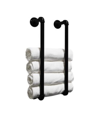 Bathroom Hardware Industrial Pipe Towel Rack Wall Mounted 24 Inch