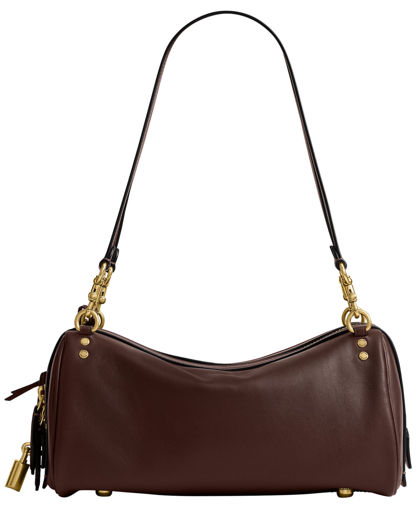Женская сумка COACH Rogue Natural Grain Nappa Leather Small Shoulder, цвет: Латунный / Кленовый — фото 2