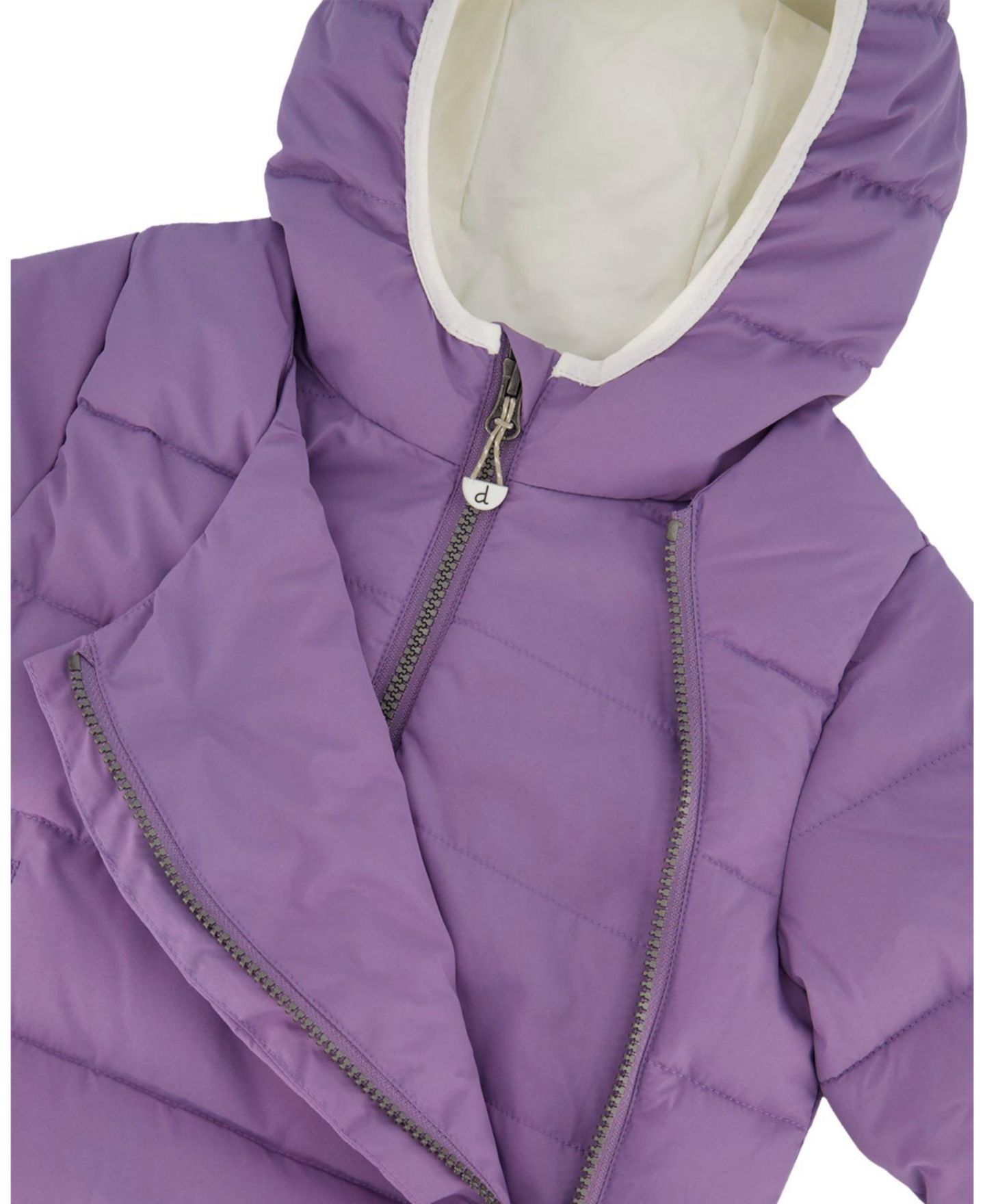 Куртка Deux par Deux Winter Jacket Adapted for Car Seats для девочек-малышей, цвет: Фиолетовый — фото 8