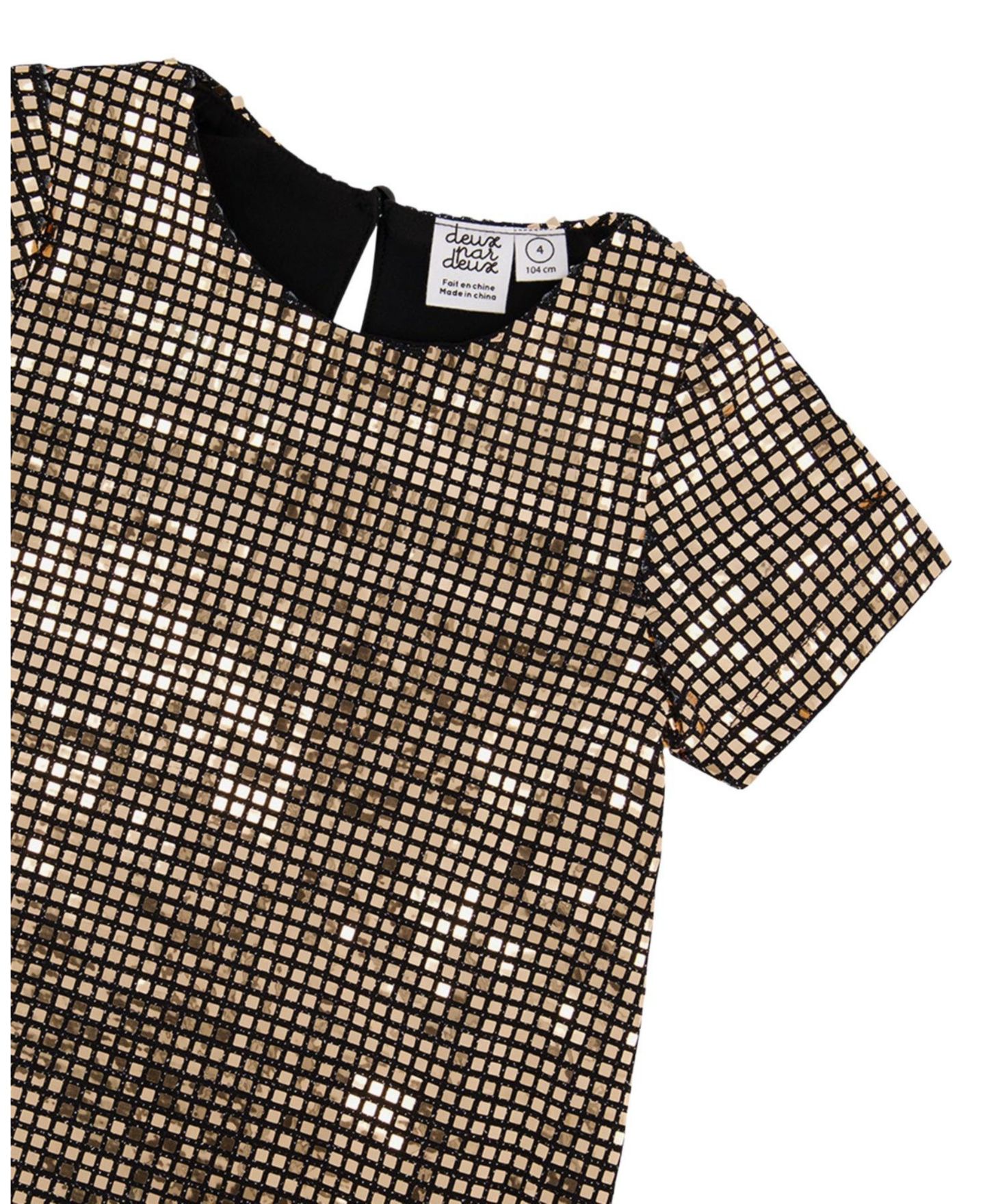 Платье Deux par Deux Short Sleeve A Line Dress для девочек, цвет: Бежевый — фото 3
