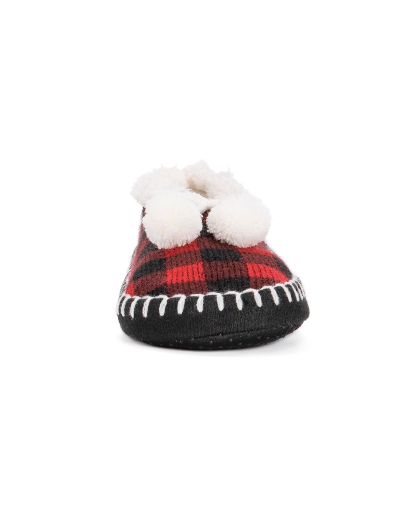 Мужские тапочки MUK LUKS Cuff Booties Slipper, цвет: Красный / Чёрный — фото 6