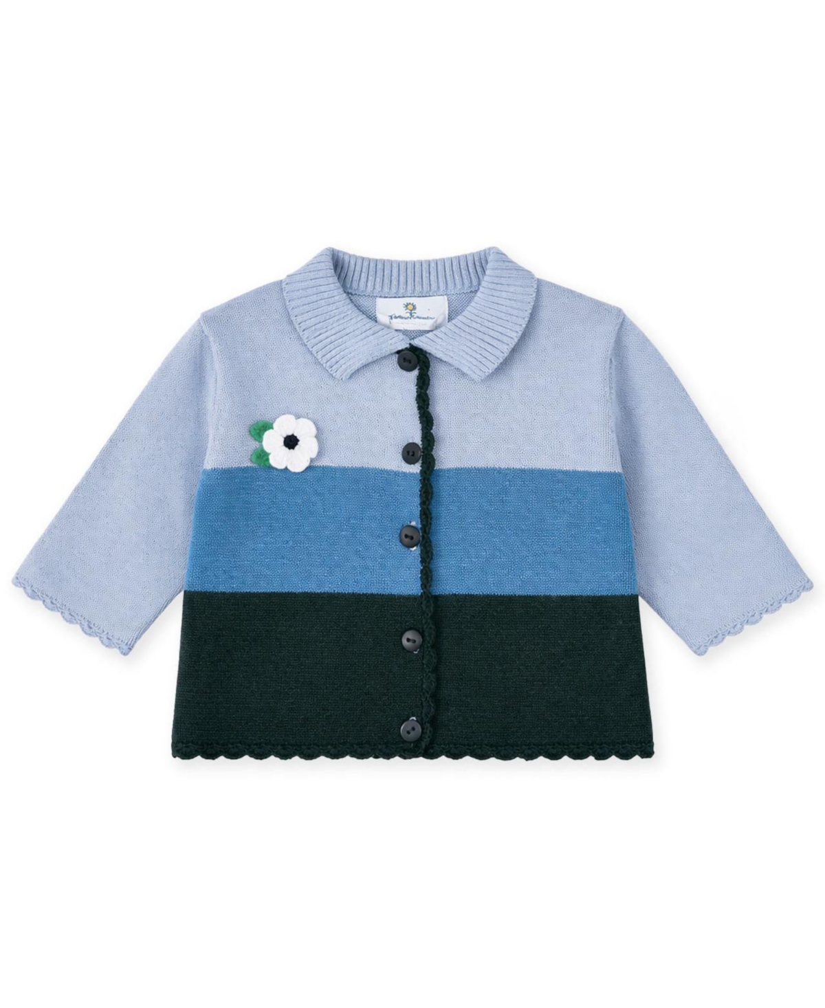 Florence Eiseman Toddler Girls' 2T-5T Long-Sleeve Collared Button-Front Cotton Cardigan