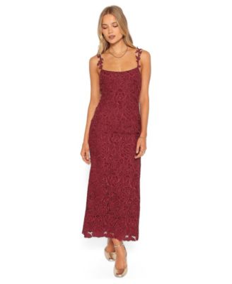 Women's Rosana Square-Neck Lace Maxi Dress
