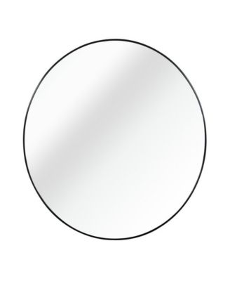 16 Inch Round Bathroom Mirror Metal Frame Wall Mounted Decorative Mirror for Bedroom Living Room Vanity