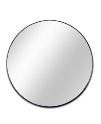 39 Inch Round Bathroom Wall Mirror with Metal Frame Modern Decorative Vanity Mirror for Bedroom Entryway