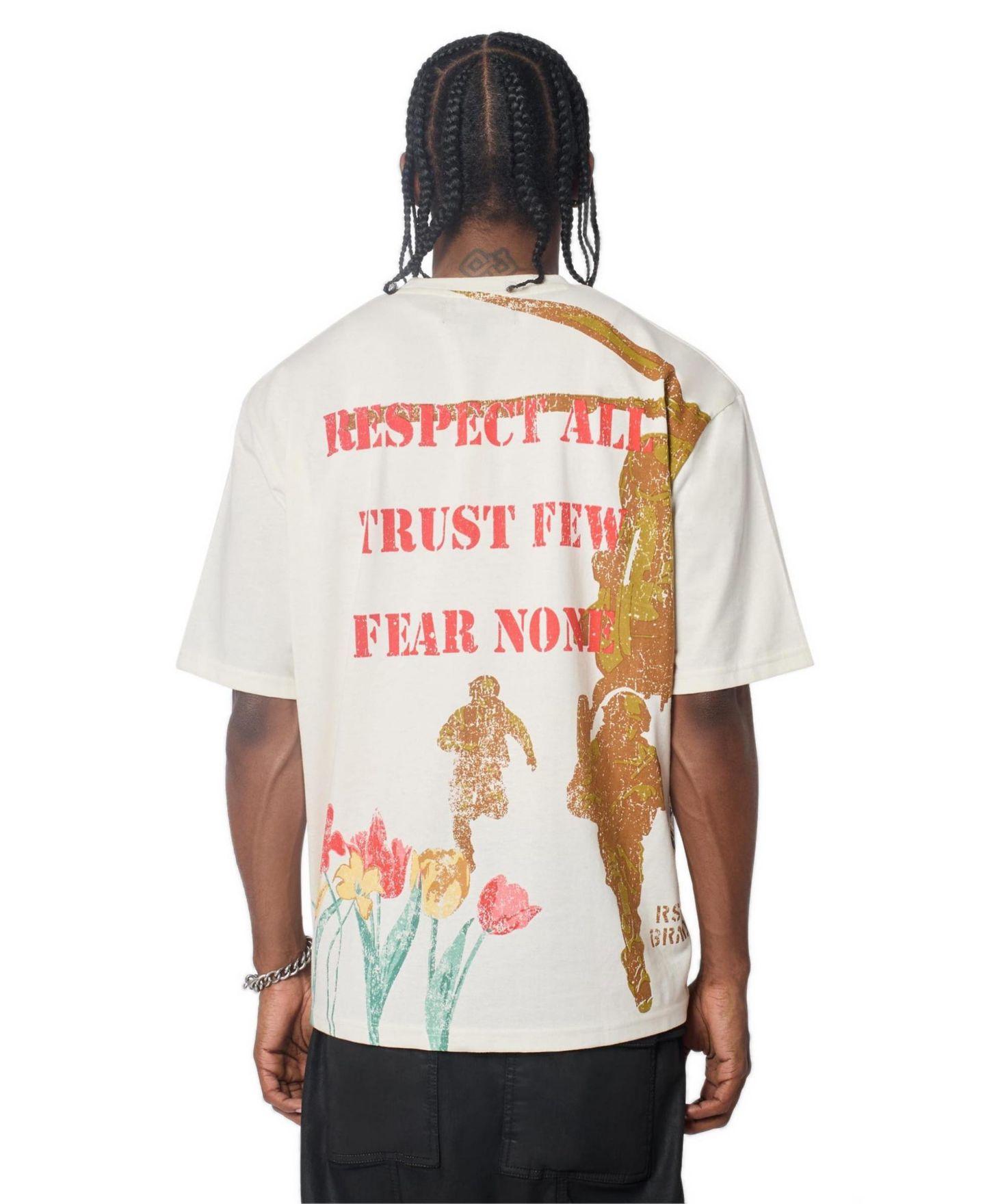 Мужская футболка Reason Soldier Respect All Short Sleeve, цвет: Кремовый — фото 2