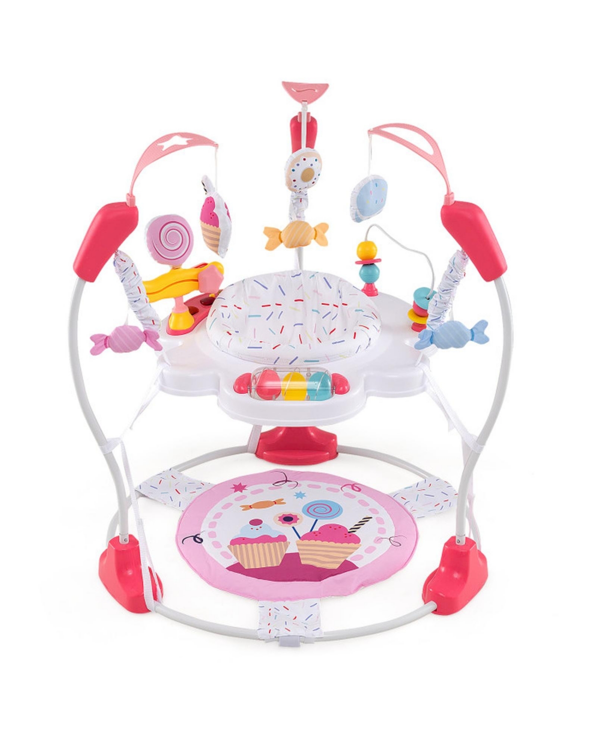 Sugift Height Adjustable Bouncing Activity Center - Pink