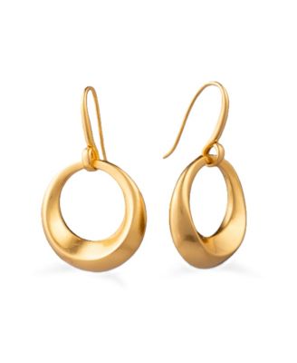 Gold-Tone Crescent Drop Earrings