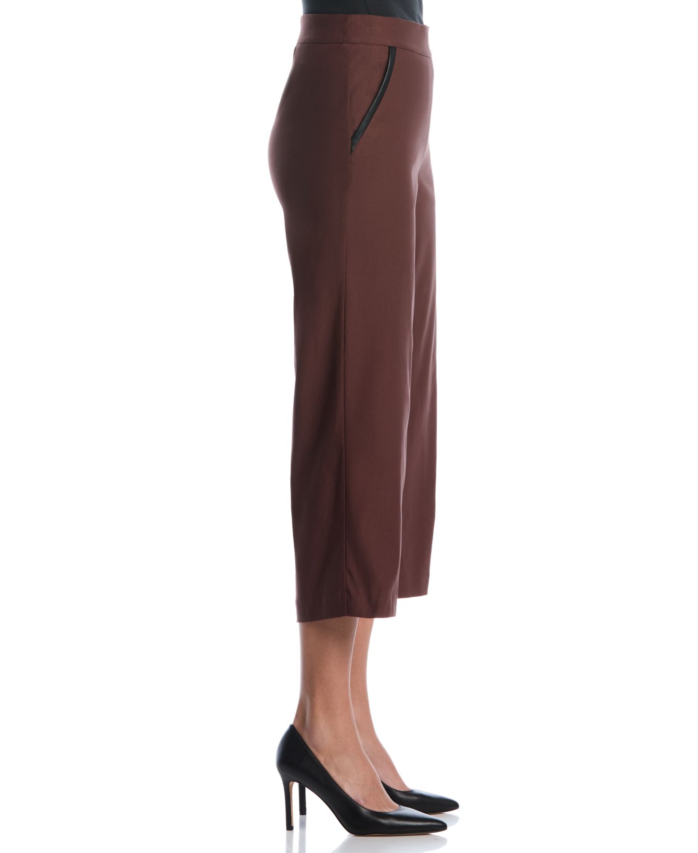Женские брюки Rafaella Petite Pull-On Wide-Leg, цвет: Коричневый каменный — фото 3