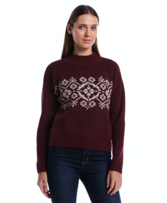 Women's Fair Isle Mock-Neck Long-Sleeve Sweater