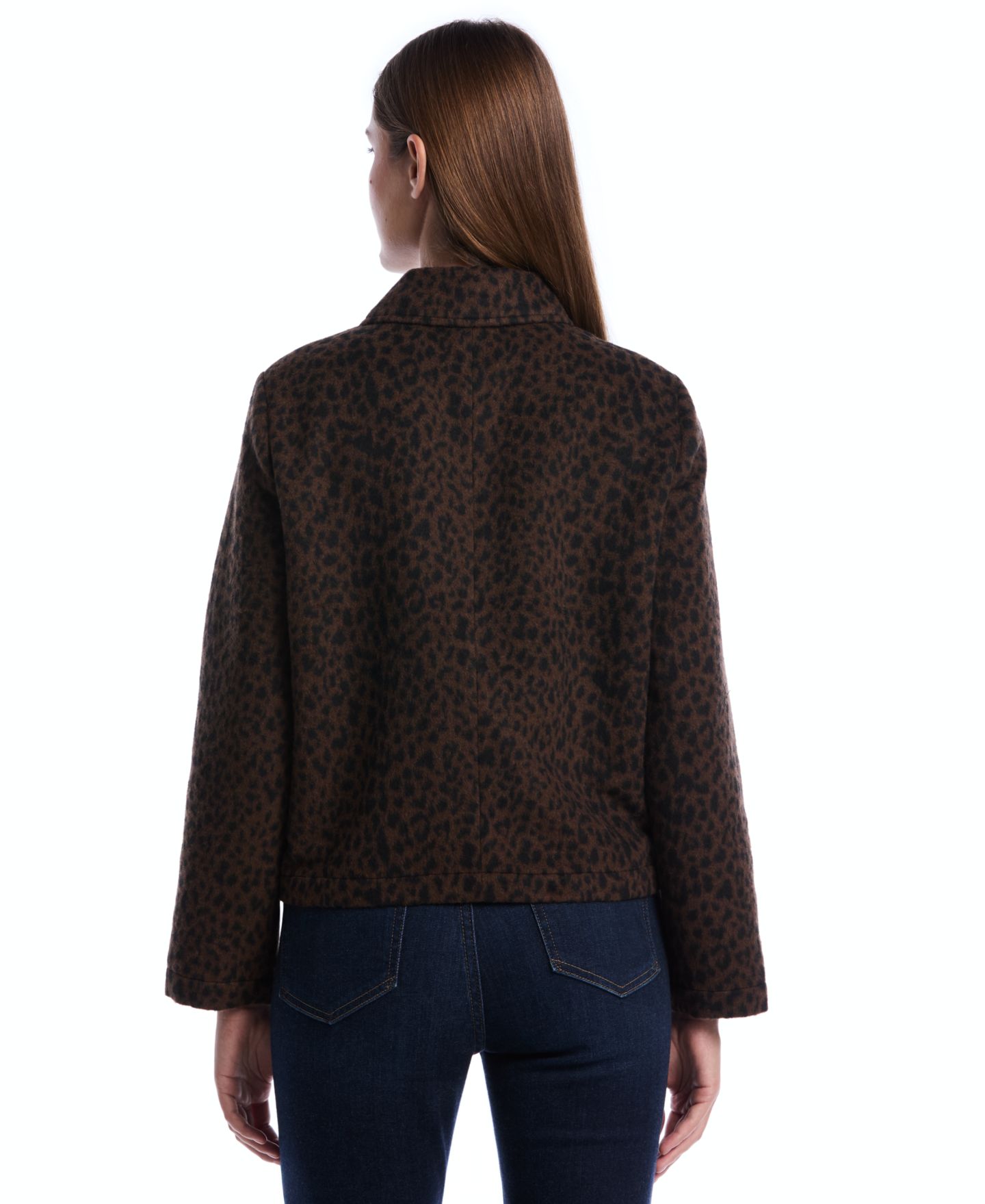 Женская куртка Rafaella Petite Leopard-Print Collared Work, цвет: Monks Robe — фото 5