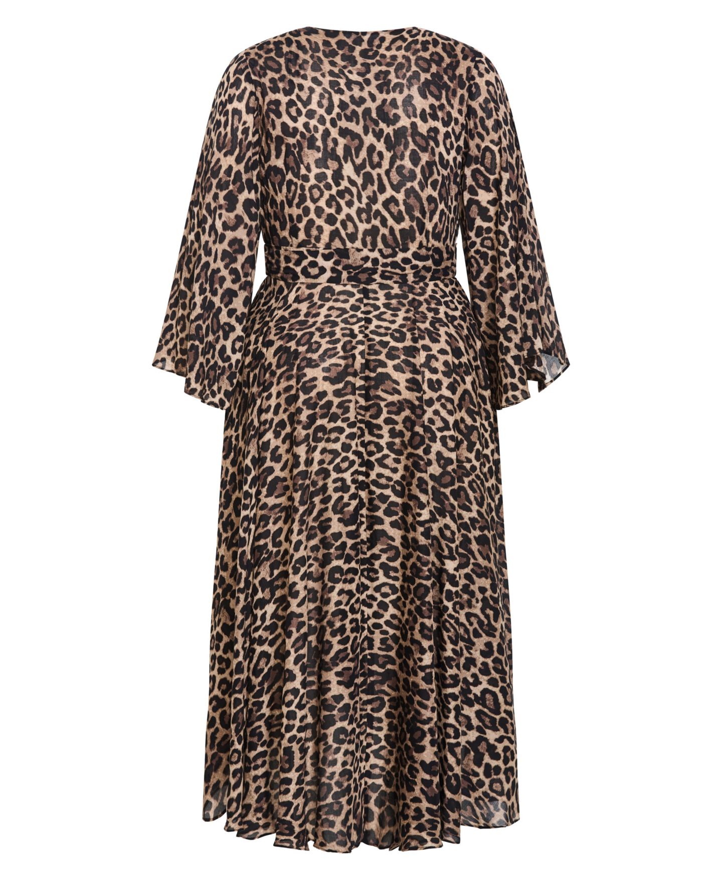 Женское платье CITY CHIC Plus Size Eva Print Wrap Maxi, цвет: Леопардовый — фото 4