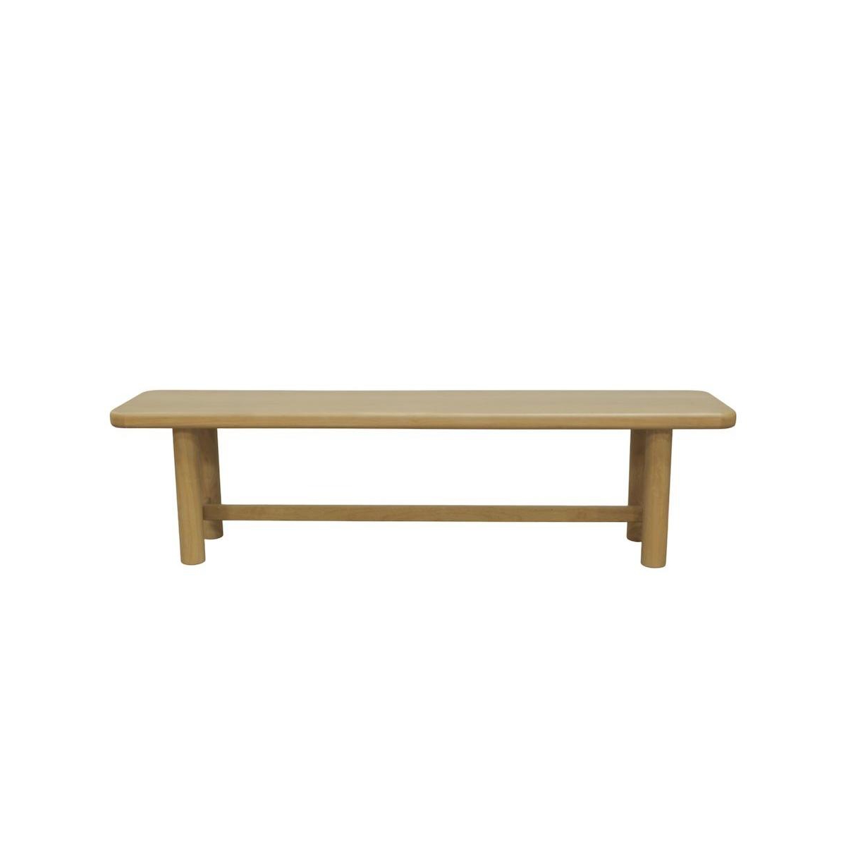 Starlight Canyon Home Light Oak Modern Dining Bench with Open Leg Space and Sleek Design - Light oak
