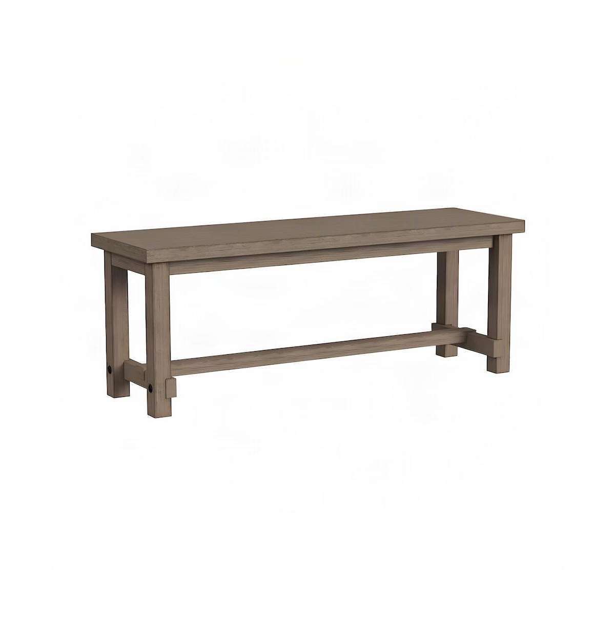 Starlight Canyon Home Solid Mahogany Dining Bench with Distressed Finish, Modern Rustic - Dark taupe