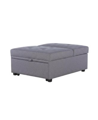 Microfiber Futon Sofa Bed with Roll Pillow, Convertible Pull Out Couch