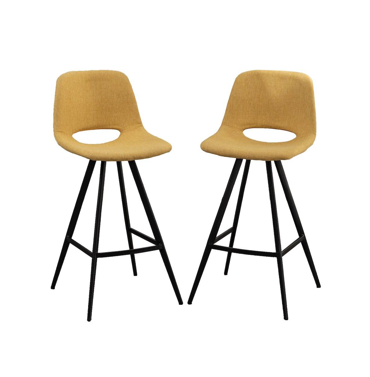 Roundhill Furniture Porth Fabric Kitchen 28.25" Barstools