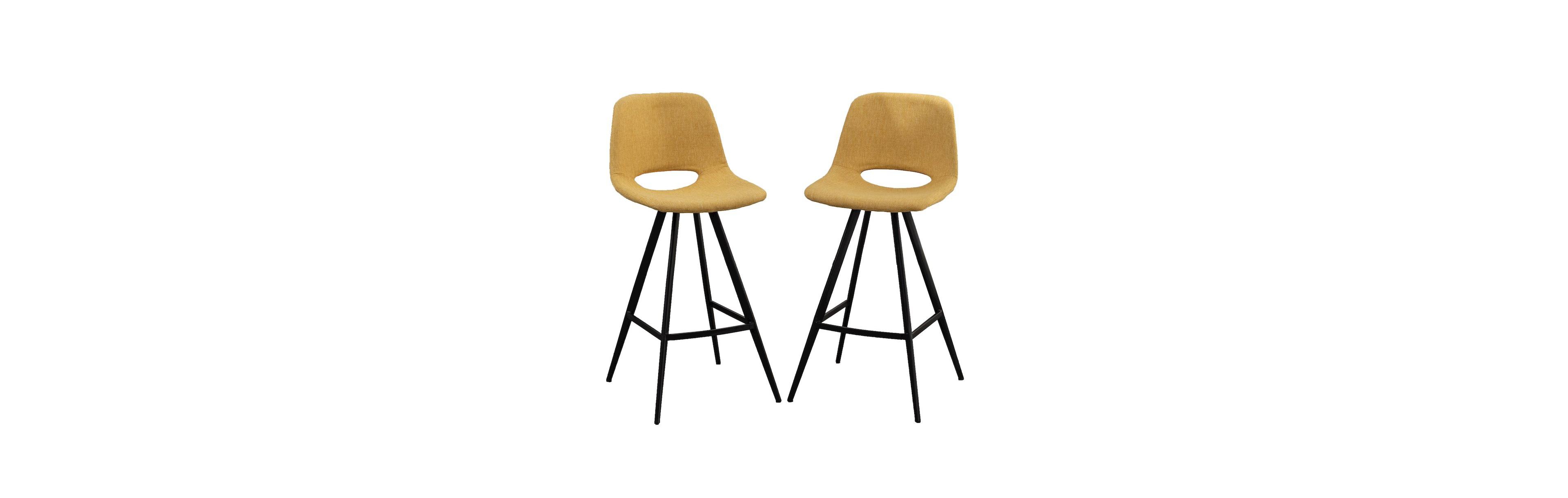 Roundhill Furniture Porth Fabric Kitchen 28.25" Barstools