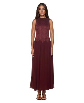 Women's Emilia Crewneck Dropped-Waist A-Line Dress