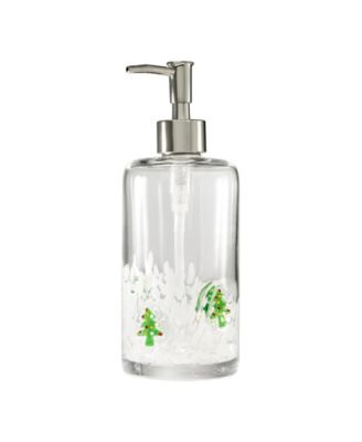 Decorated Trees Glass Lotion Dispenser