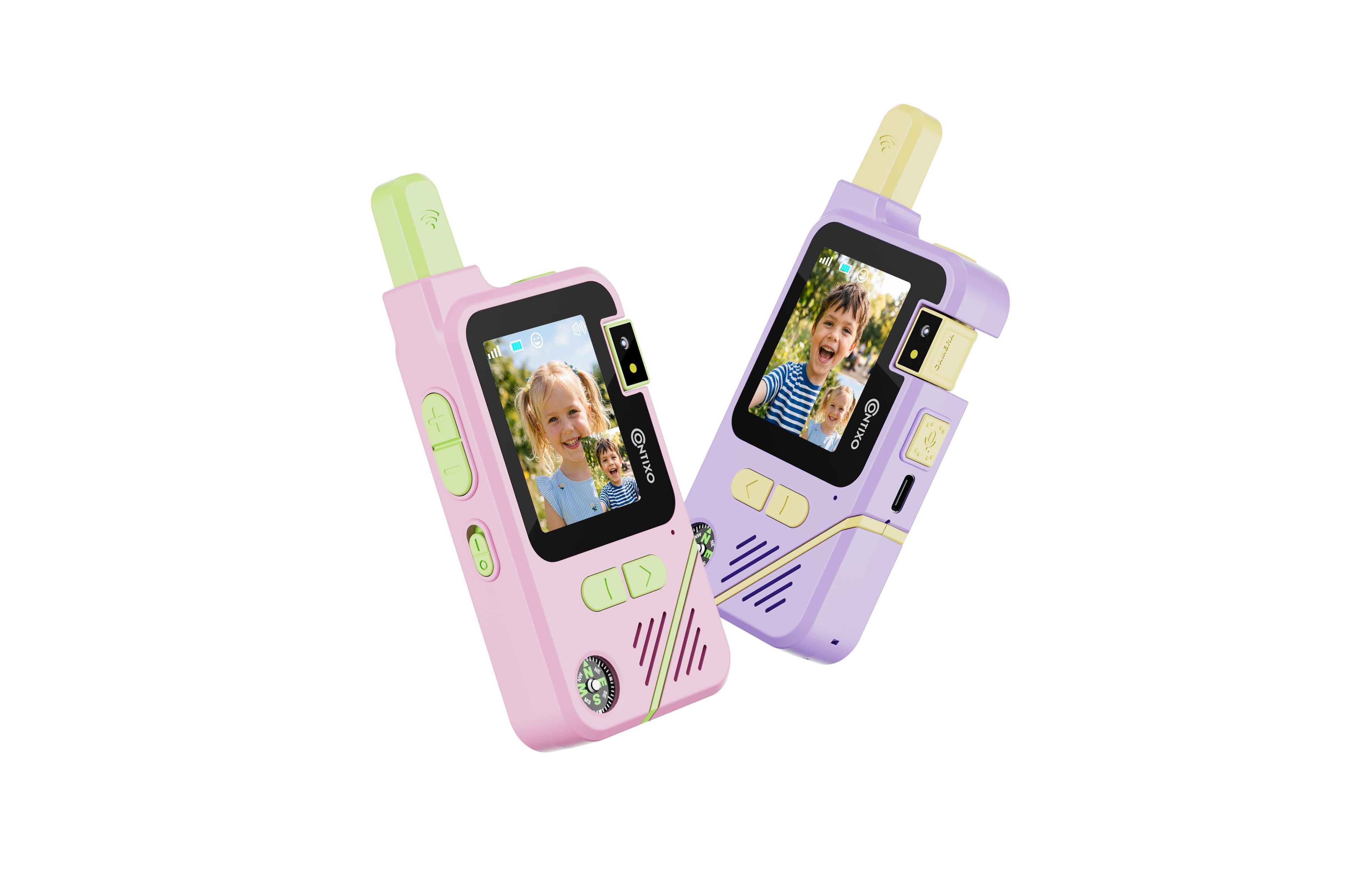Contixo TK1 Rechargeable 2-Way Video and Voice Walkie Talkies, 2-Pack