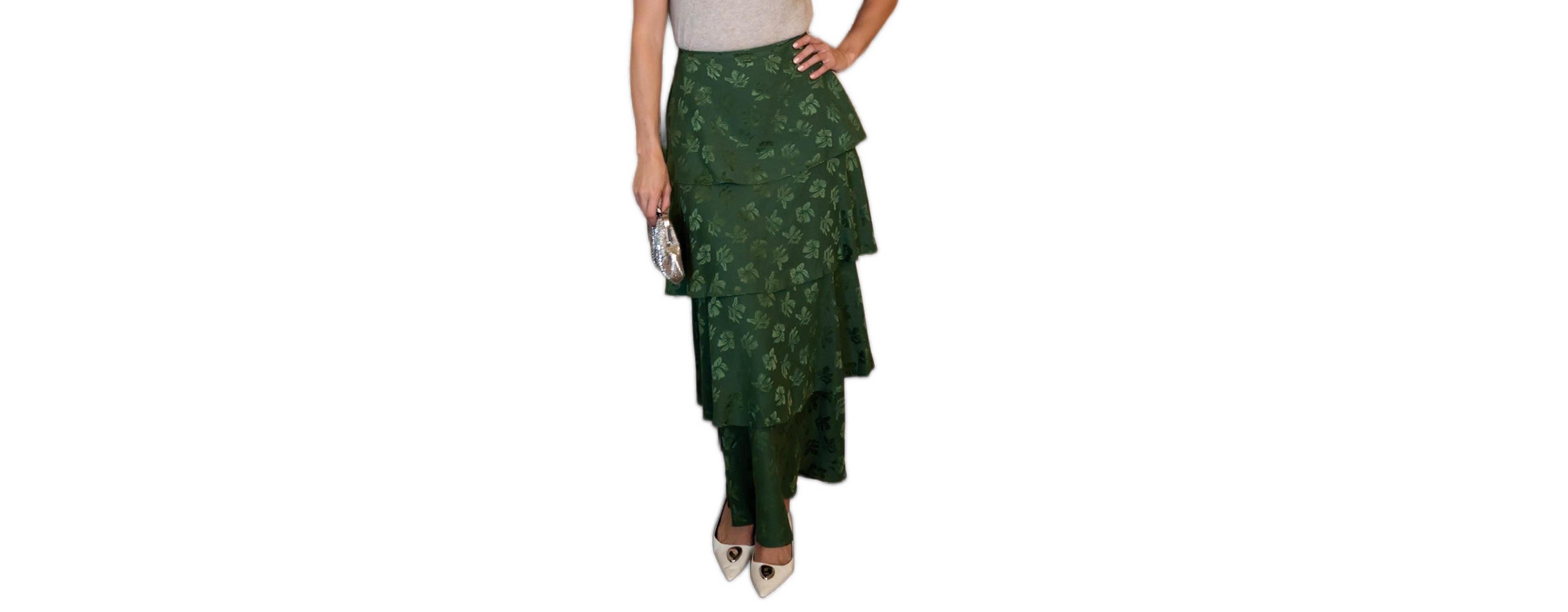 Eddy Women's Brenda Tiered Floral Maxi Skirt