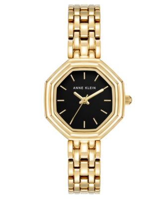 Women's Quartz Hexagonal Gold-Tone Alloy Metal Bracelet Watch 35mm