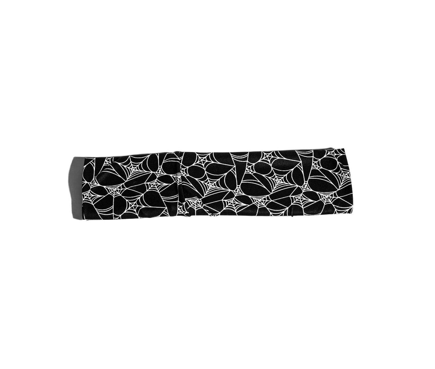 Детские аксессуары для волос Headbands of Hope Luxe Reversible Tube Turban Spider-Web Print Nine-Way Wear Headband, цвет: Чёрный / Белый — фото 8