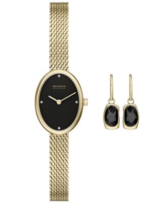 Women's Quartz Anita Oval Gold-Tone Stainless Steel Mesh Watch 20mm