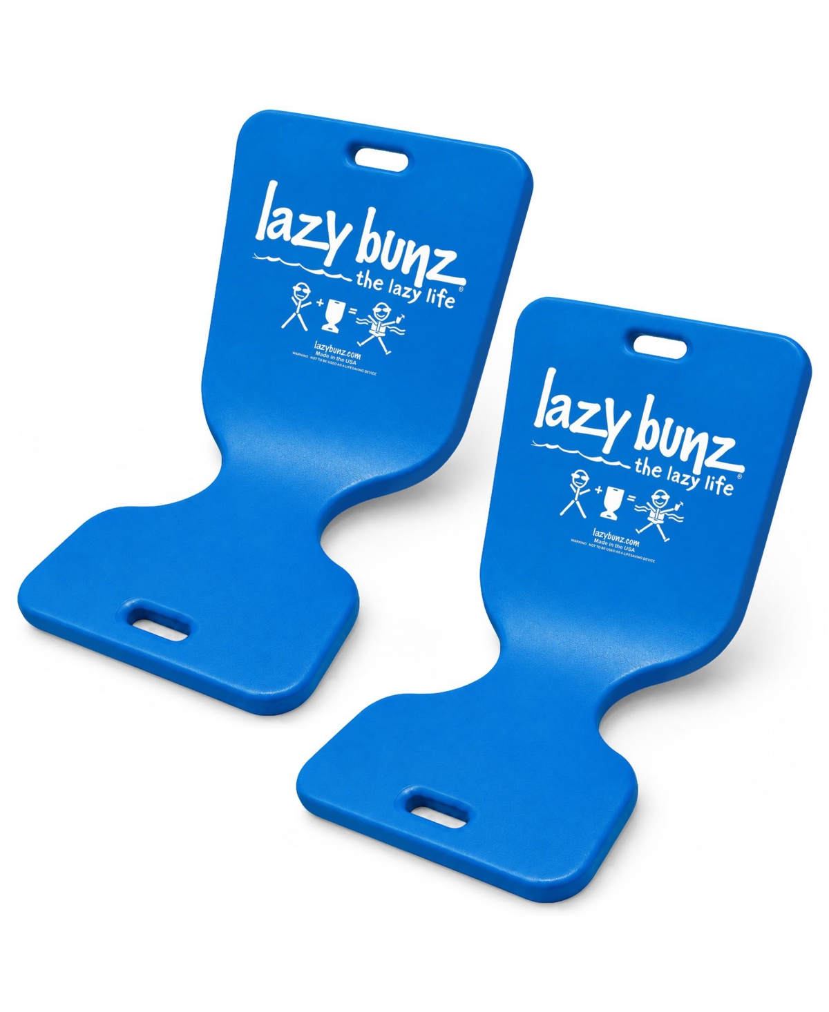 Trc Recreation Lazy Bunz Foam Water Saddle Swimming Pool Float, Blue (2 Pack)