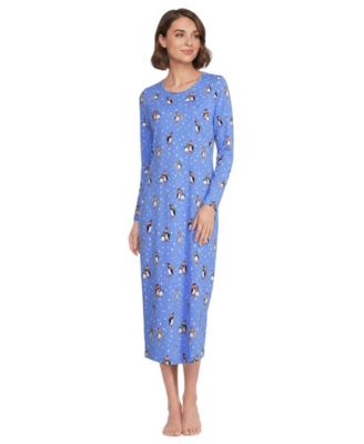 Women's Cotton Long Sleeve Midcalf Nightgown