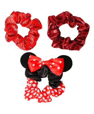 Minnie Mouse Scrunchies 3-Piece Official License, Hair Accessories