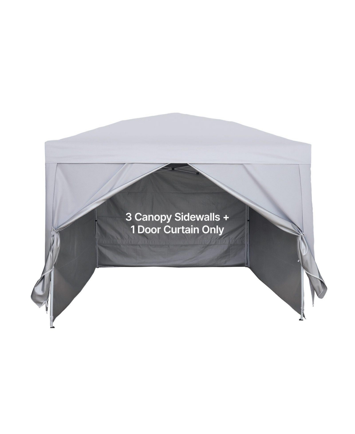 Sugift Set of 4 Canopy Sidewall Panels for 10 x 10 Ft Pop Up Tent - Grey