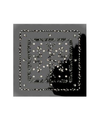 Starlit Bloom Silk Double-Sided Scarf