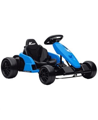 24V Electric Go-Kart with Dual 150W Motors, 11.2mph High Speed & Five-Point Safety Belt, 110 lbs, Ages 6-12