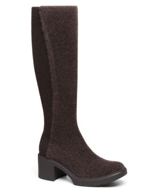 Atria Square-Toe Block-Heel Knee-High Boots