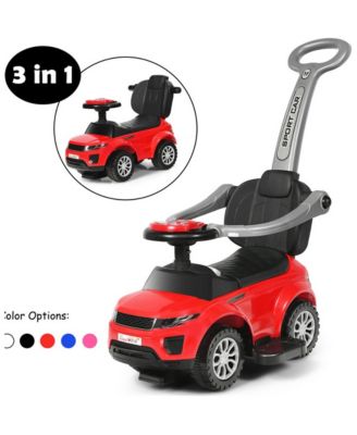 3-in-1 Kids Ride-On Push Car with Removable Handle and Anti-Roll Board, 55 lbs. Capacity, Ages 12-36 Months