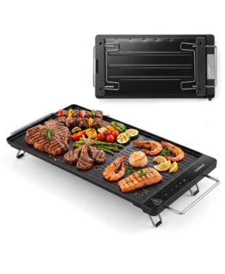 1300W Electric Grill with Removable Touch Panel, Adjustable Temperature Grills