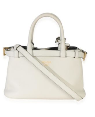 White Nappa Small Belt Shoulder Bag