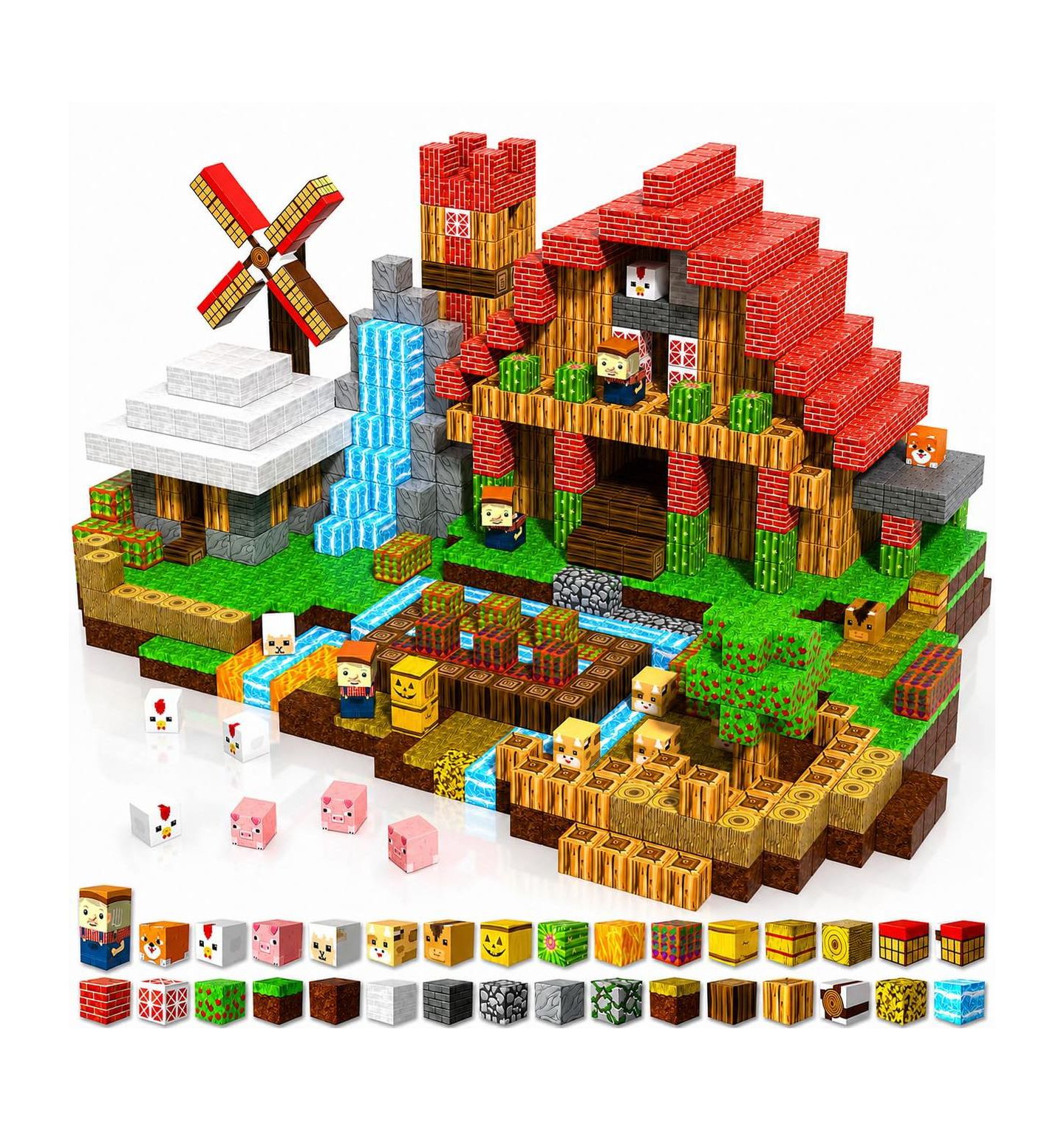 Детские конструкторы GNUADZ 120-Piece Magnetic Building Blocks, Ages 3+, цвет: Разноцветный — фото 1