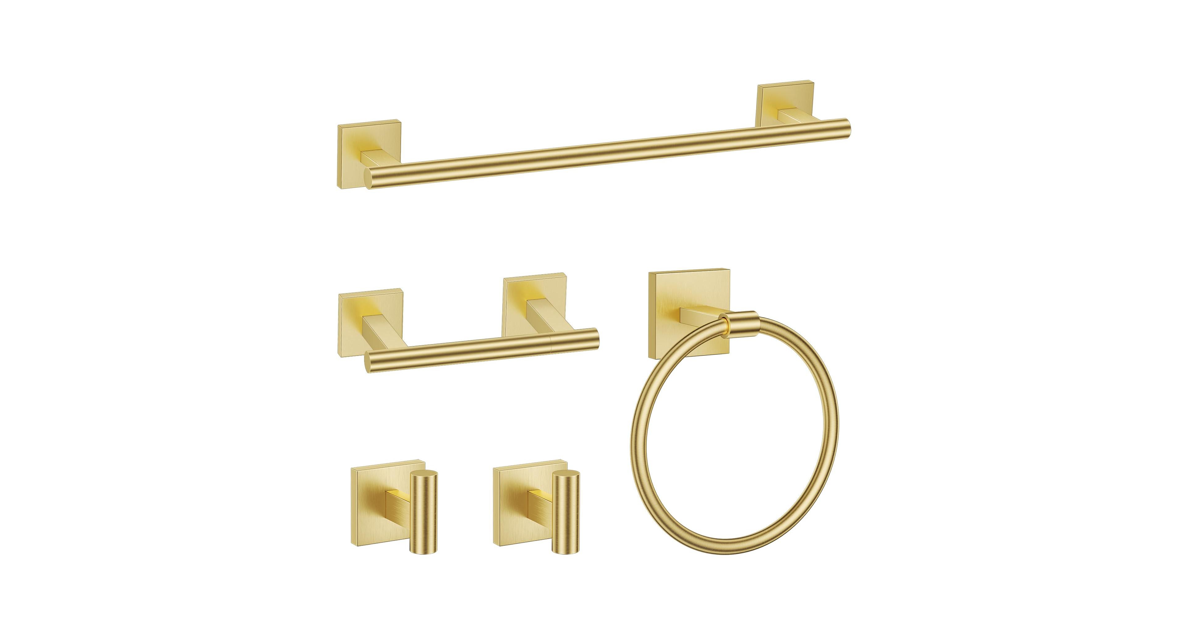 Cyqbd 5 Piece 24" Bathroom Hardware Set SUS304 Towel Bar Wall Mounted