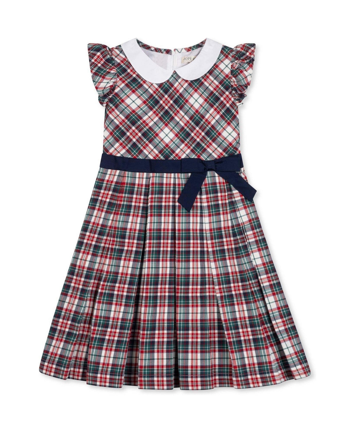 Hope & Henry Girls' 4-16 Peter Pan Collar Flutter-Sleeve Party Dress