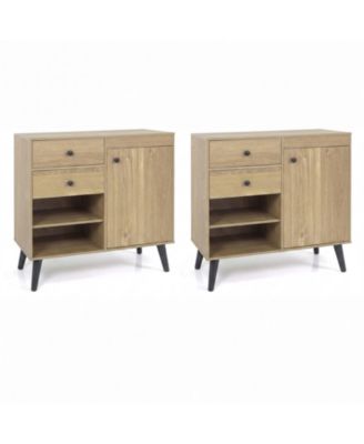 31-Inch Kitchen Buffet Cabinet Set of 2 Featuring Storage Drawers