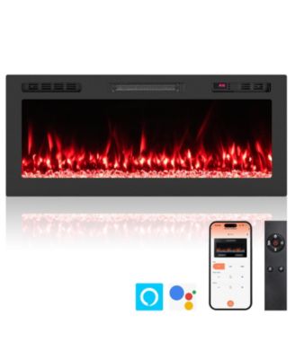42 in Smart Electric Fireplace with Ember Bed Colors