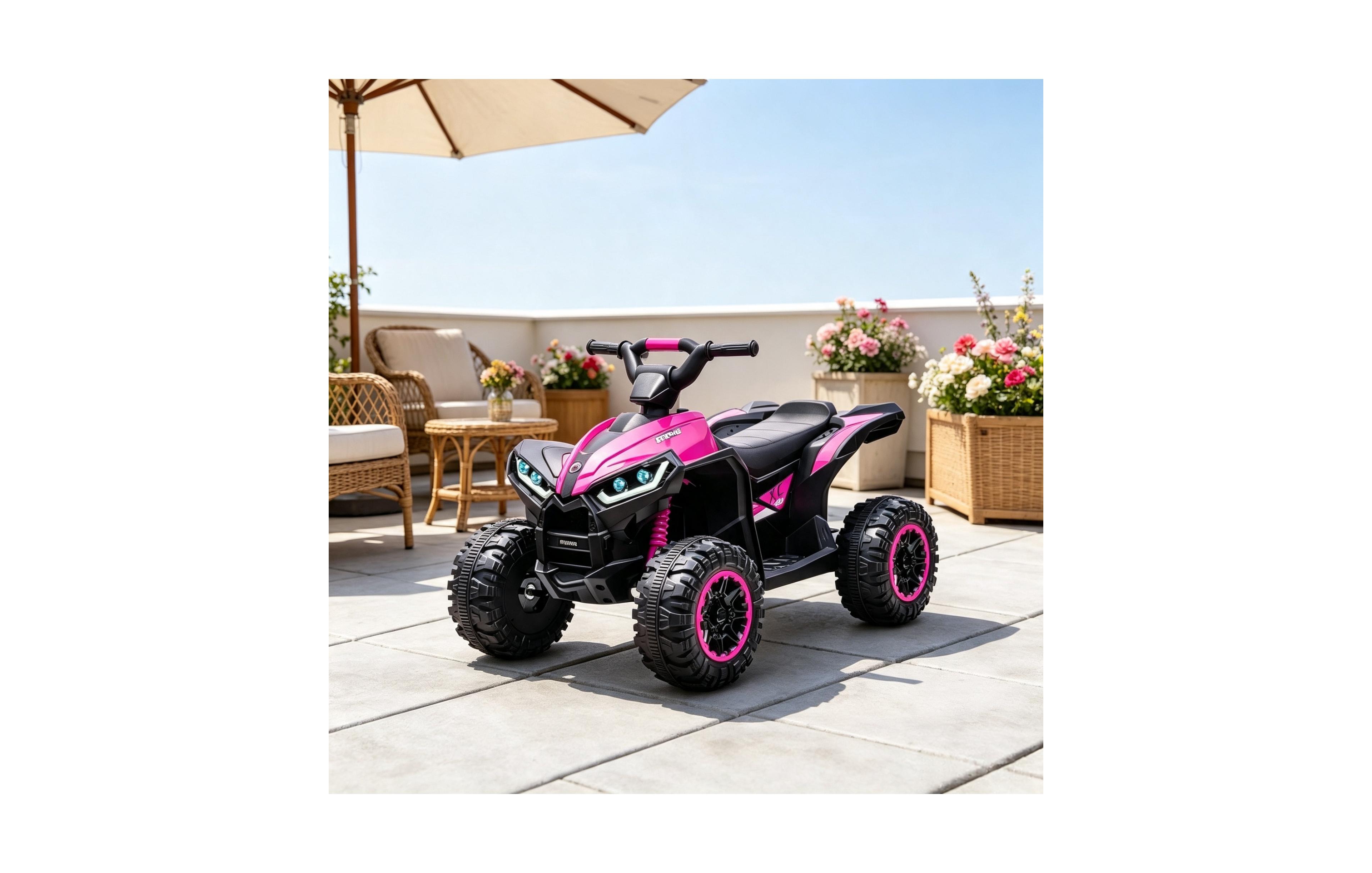 Sevorley 12V Kids Electric Atv Ride-On Toy with Dual Motors, 3.7 Mph Top Speed, Music and Headlights